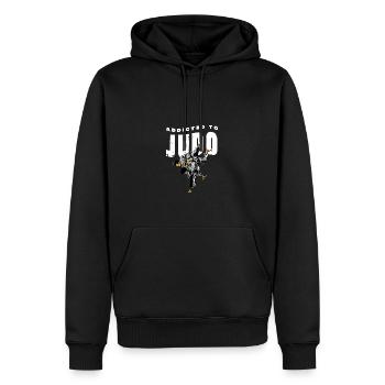 Süchtig nach Judo. Judo-Enthusiast Gift - Männer Premium Bio Hoodie - Schwarz - Vorne - Nico (187cm)