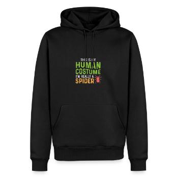 Costume humain. Partisans Poison - Sweat à capuche Premium bio Homme - noir - Devant - Nico (187cm)