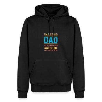 Stolzer Vater Liebevoller Vater Gift - Männer Premium Bio Hoodie - Schwarz - Vorne - Nico (187cm)