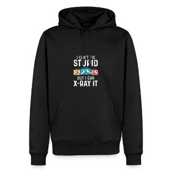 Impossible de réparer stupide personne sarcastique Gif - Sweat à capuche Premium bio Homme - noir - Devant - Nico (187cm)
