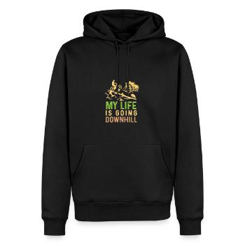 Bergab gehen Fahrer Gift - Männer Premium Bio Hoodie - Schwarz - Vorne - Nico (187cm)