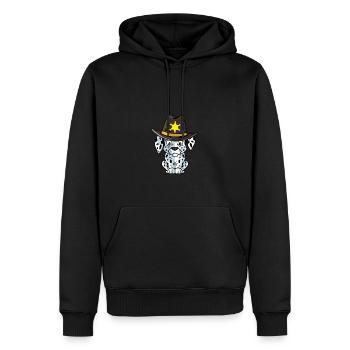 Sheriff Dalmatianer Streifenpolizist Geschenk - Männer Premium Bio Hoodie - Schwarz - Vorne - Nico (187cm)