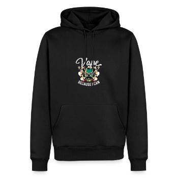 Vape Je peux nicotine cadeau addictif - Sweat à capuche Premium bio Homme - noir - Devant - Nico (187cm)