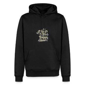 Meine Happy Hour Yogalehrer Gift - Männer Premium Bio Hoodie - Schwarz - Vorne - Nico (187cm)