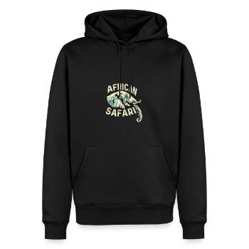 Safari Africain Amoureux des Animaux Poison - Sweat à capuche Premium bio Homme - noir - Devant - Nico (187cm)