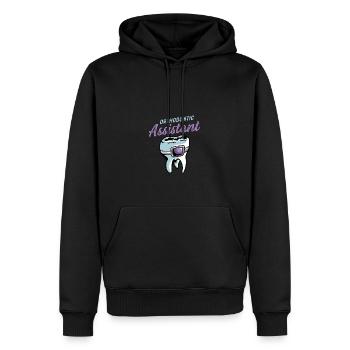 Assistant orthodontique Assistant dentaire Gi - Sweat à capuche Premium bio Homme - noir - Devant - Nico (187cm)