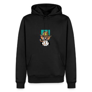 Beau Doberman Sheriff Dog Trainer Cadeau - Sweat à capuche Premium bio Homme - noir - Devant - Nico (187cm)