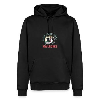 Distrait par les boîtes aux lettres Travailleur engagé Ges - Sweat à capuche Premium bio Homme - noir - Devant - Nico (187cm)