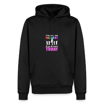 Tant de raisons d’aimer le don de l’enseignant - Sweat à capuche Premium bio Homme - noir - Devant - Nico (187cm)