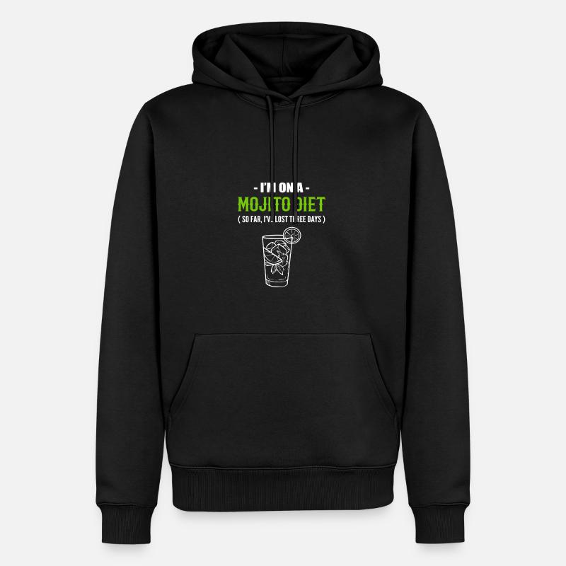 Mojito Diet Strong Drinker Cadeau - Sweat à capuche Premium bio Homme - noir
