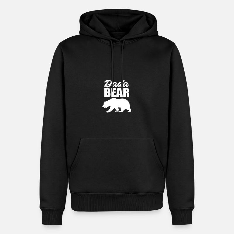 Dada Bär Liebevoller Vater Gift - Männer Premium Bio Hoodie - Schwarz
