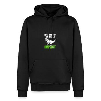 Wirkung machen Influencer Geschenk - Männer Premium Bio Hoodie - Schwarz - Vorne - Nico (187cm)
