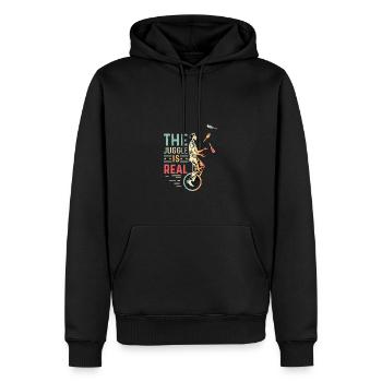 La jonglerie est un véritable poison pour les jongleurs - Sweat à capuche Premium bio Homme - noir - Devant - Nico (187cm)