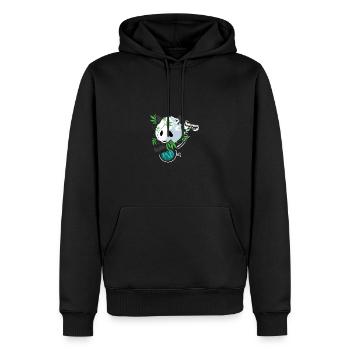 Panda Hippie Stoner Skizzier Geschenk - Männer Premium Bio Hoodie - Schwarz - Vorne - Nico (187cm)