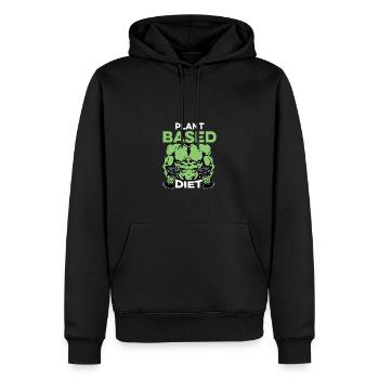Planté régime bodybuilder poison - Sweat à capuche Premium bio Homme - noir - Devant - Nico (187cm)