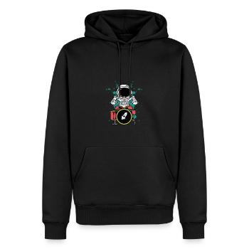Gift membre du groupe Let’s rock - Sweat à capuche Premium bio Homme - noir - Devant - Nico (187cm)