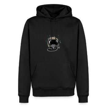 Pilothelm Student Pilot Gift - Männer Premium Bio Hoodie - Schwarz - Vorne - Nico (187cm)