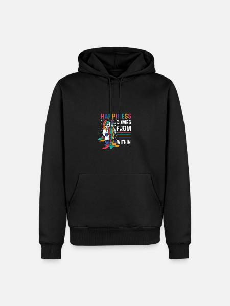 Happiness comes in Gay and homosexual consecration - Men’s Premium Organic Hoodie - black