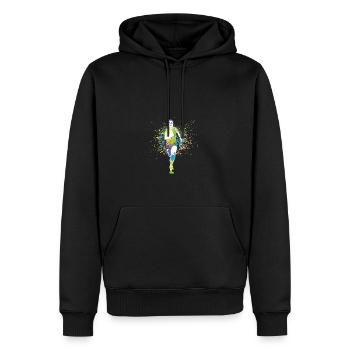 Weibliche Rugbyspieler Sportler Gift - Männer Premium Bio Hoodie - Schwarz - Vorne - Nico (187cm)