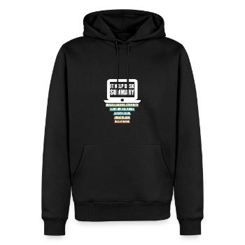 Lustig IT Help Desk Tech Support Helpdesk Computer - Männer Premium Bio Hoodie - Schwarz - Vorne - Nico (187cm)