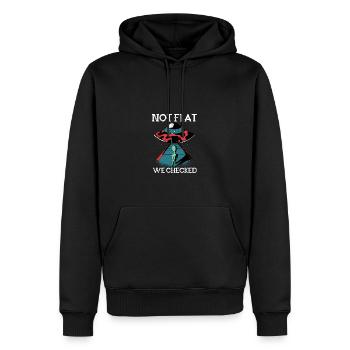 Extraterrestre OVNI Citation amusante pas plate, nous avons environ - Sweat à capuche Premium bio Homme - noir - Devant - Nico (187cm)