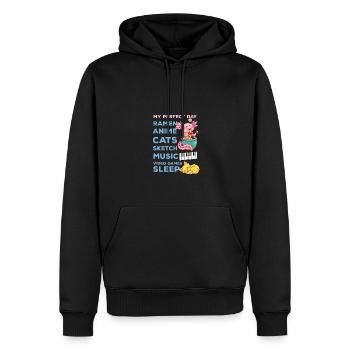 Mein perfekter Tag Anime Lustiges Zitat Ramen Sket - Männer Premium Bio Hoodie - Schwarz - Vorne - Nico (187cm)