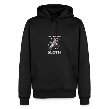Mein Patronus lustiger Zitat Faultier magischer Fa - Männer Premium Bio Hoodie - Schwarz - Vorne - Nico (187cm)