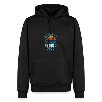 Citation amusante de Retraité 2022 Retraité - Sweat à capuche Premium bio Homme - noir - Devant - Nico (187cm)
