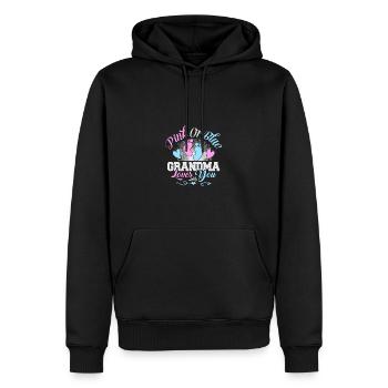 Rosa oder blaue Oma liebt dich Geschlecht enthülle - Männer Premium Bio Hoodie - Schwarz - Vorne - Nico (187cm)
