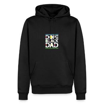 Funny Dad Vathers Day Dad Schwarzer Vater Schwarze - Männer Premium Bio Hoodie - Schwarz - Vorne - Nico (187cm)
