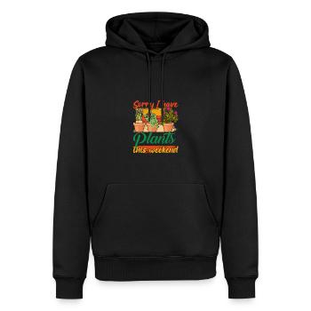 Entschuldigung, ich habe an diesem Wochenende süße - Männer Premium Bio Hoodie - Schwarz - Vorne - Nico (187cm)