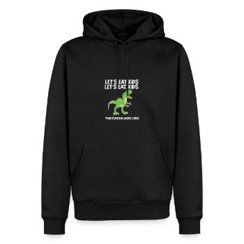 Lassen Sie uns Kinder unterstellen, die Interpunkt - Männer Premium Bio Hoodie - Schwarz - Vorne - Nico (187cm)