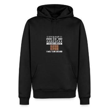 Erinnere dich an meinen Namen Schokoladenmousse - Männer Premium Bio Hoodie - Schwarz - Vorne - Nico (187cm)