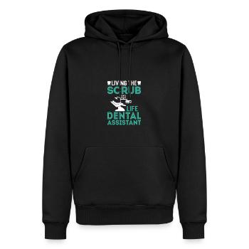 Lebe des Peeling Life Dental Assistent - Männer Premium Bio Hoodie - Schwarz - Vorne - Nico (187cm)