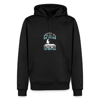 Super Ice Fisher der beste Vater - Männer Premium Bio Hoodie - Schwarz - Vorne - Nico (187cm)