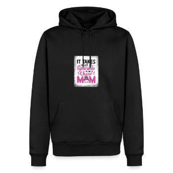 Es braucht viel Funkeln, um eine Jubelmutter zu se - Männer Premium Bio Hoodie - Schwarz - Vorne - Nico (187cm)