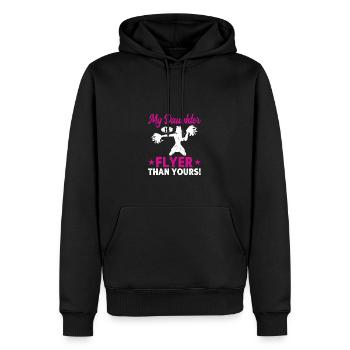 Ma fille est flyer comme votre - Sweat à capuche Premium bio Homme - noir - Devant - Nico (187cm)