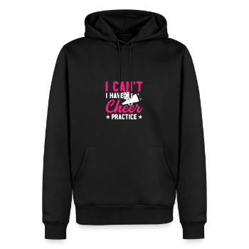 Je ne peux pas m’entraîner à encourager - Sweat à capuche Premium bio Homme - noir - Devant - Nico (187cm)