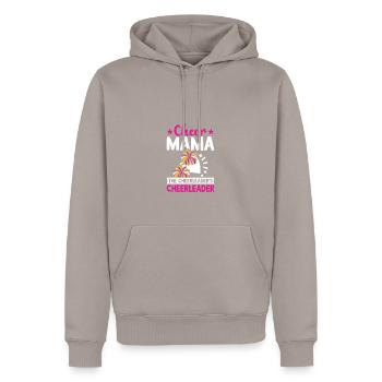 Jubeln Sie Mama der Cheerleader des Cheerleaders - Männer Premium Bio Hoodie - Taupe - Vorne - Nico (187cm)