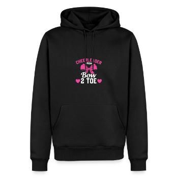 Cheerleader aus Bow 2 Zeh - Männer Premium Bio Hoodie - Schwarz - Vorne - Nico (187cm)
