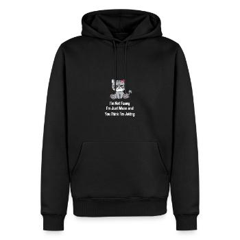 Je suis juste méchant et vous pensez que je plaisante - Sweat à capuche Premium bio Homme - noir - Devant - Nico (187cm)