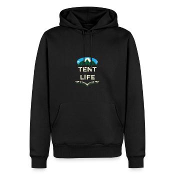 Zeltleben Camping Sommer Camper Tropical Wanderwil - Männer Premium Bio Hoodie - Schwarz - Vorne - Nico (187cm)