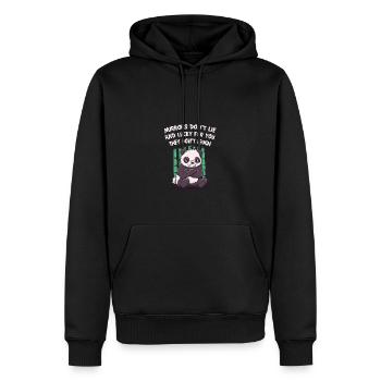 Spiegel lügen nicht glücklich für dich, sie lachen - Männer Premium Bio Hoodie - Schwarz - Vorne - Nico (187cm)