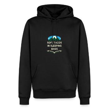 Tacos in Schlafsäcken campen, die lustige Camper H - Männer Premium Bio Hoodie - Schwarz - Vorne - Nico (187cm)