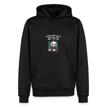 Je ne suis pas antisocial dans sélectivement social drôle - Sweat à capuche Premium bio Homme - noir - Devant - Nico (187cm)