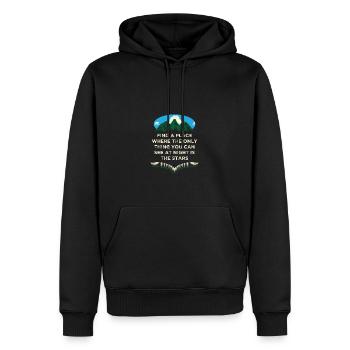 Nur was Sie nachts sehen, Camping Stars Camper Sta - Männer Premium Bio Hoodie - Schwarz - Vorne - Nico (187cm)