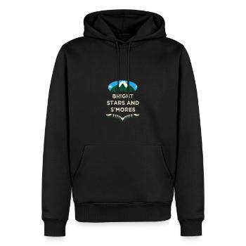 Helle Sterne und Smores Camping Freunde Camper Bud - Männer Premium Bio Hoodie - Schwarz - Vorne - Nico (187cm)