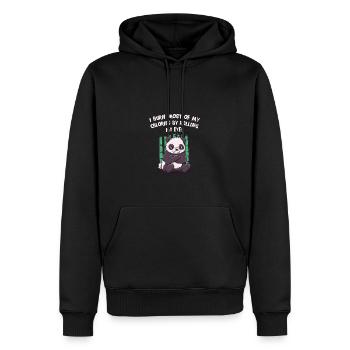I burn most of my calories by - Men’s Premium Organic Hoodie - black - Front - Nico (187cm)