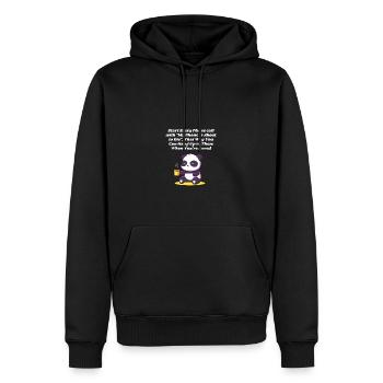 Max tolérance d’appel téléphonique plus drôle introverti - Sweat à capuche Premium bio Homme - noir - Devant - Nico (187cm)