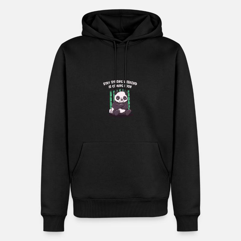 Le week-end arrive bientôt drôles de collègues Humour O - Sweat à capuche Premium bio Homme - noir